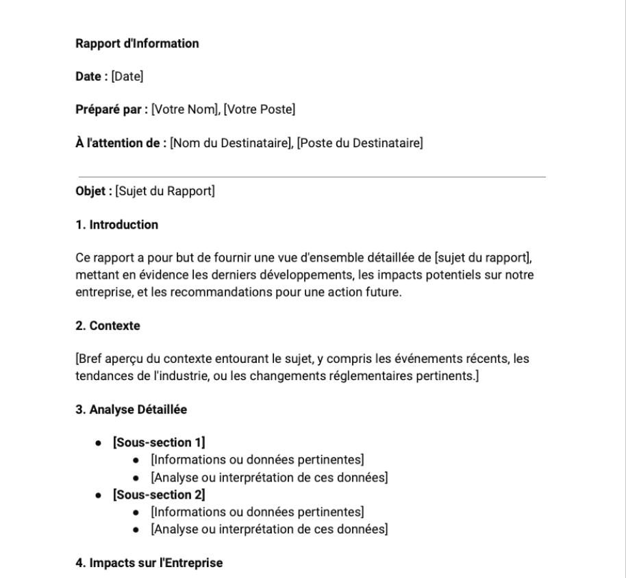 Rapport d'information